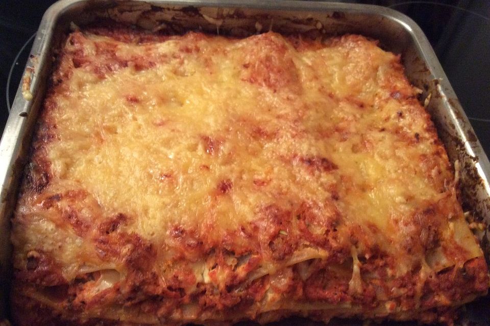 Vegetarische Lasagne mit Tofu