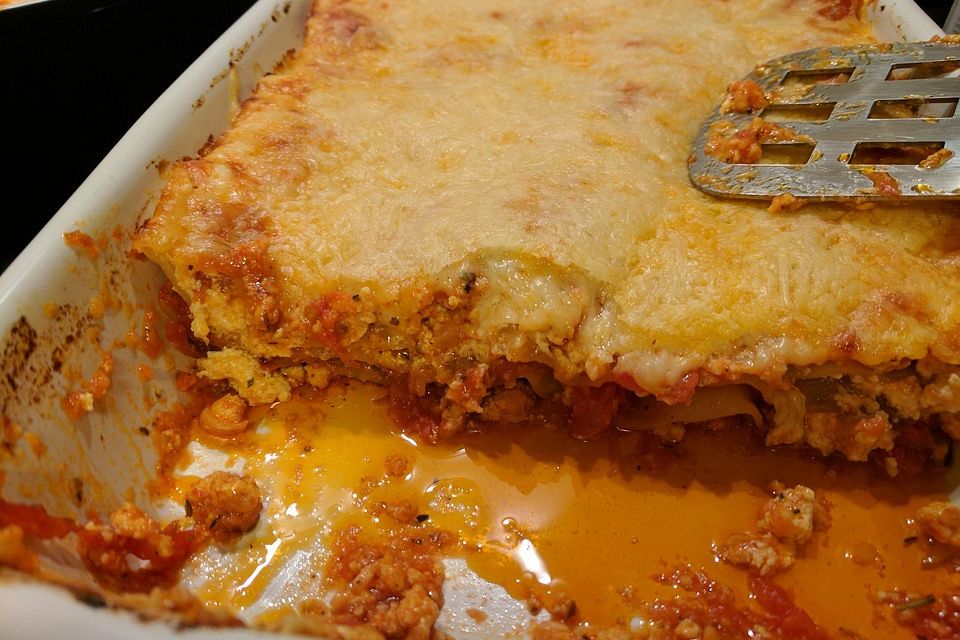 Vegetarische Lasagne mit Tofu