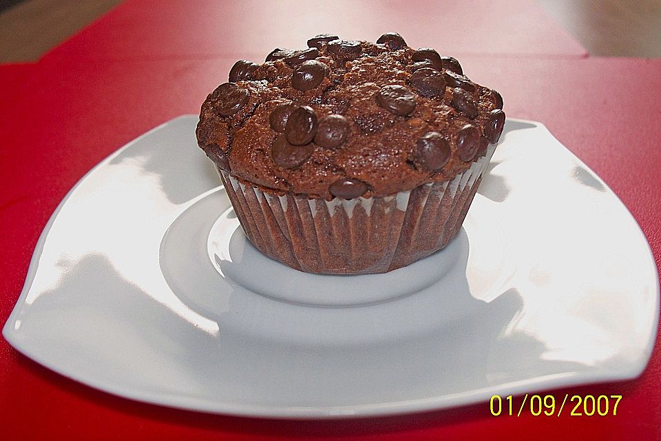 Triple Chocolate Chip Muffins