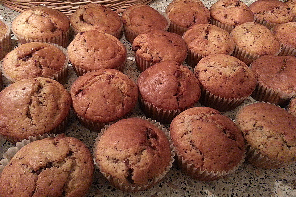 Triple Chocolate Chip Muffins