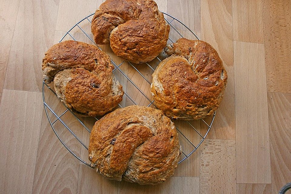 Schnelles Vollkorn - Rosinenbrot