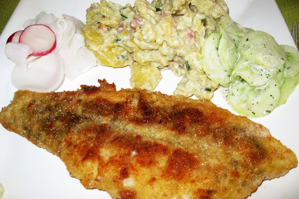 Knusperfisch mit Kartoffelsalat