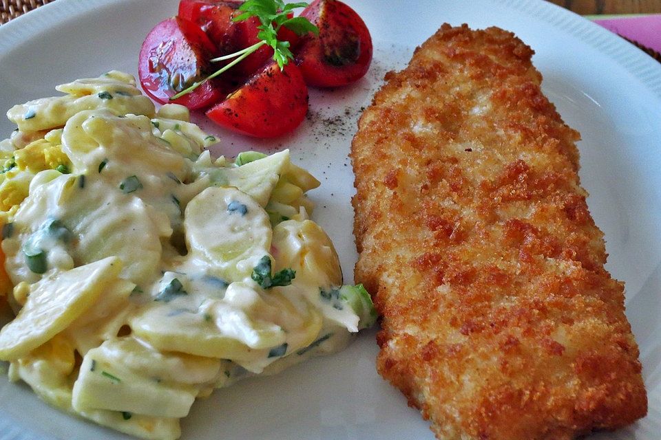 Knusperfisch mit Kartoffelsalat