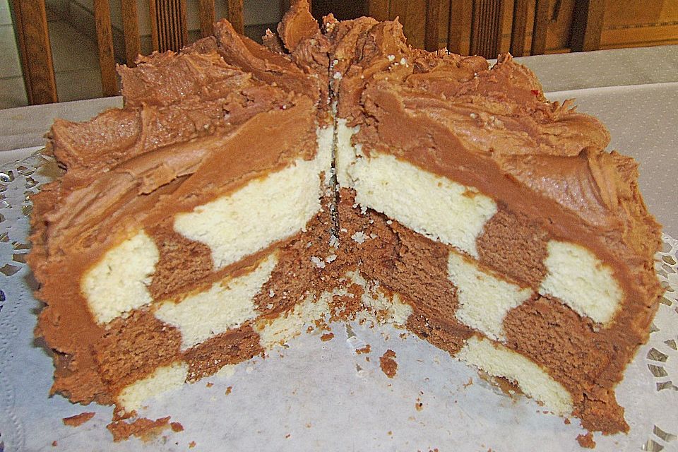 Kleine Schachbrett - Torte