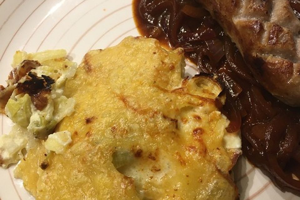 Kartoffelgratin mit Lauch