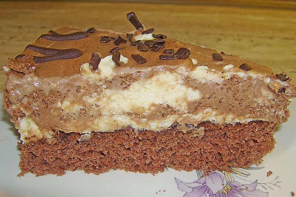 Marmorierte Mousse - Torte