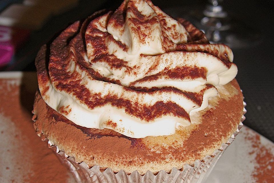 Tiramisu - Cupcakes mit  Mascarponecreme