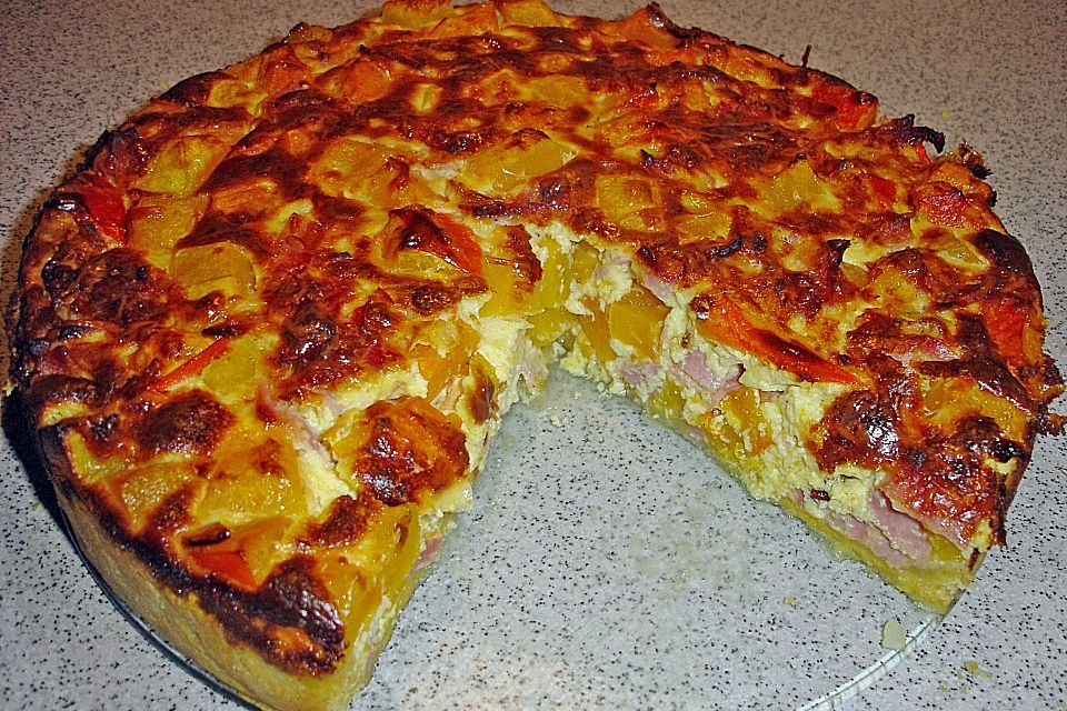 Kürbis-Quiche