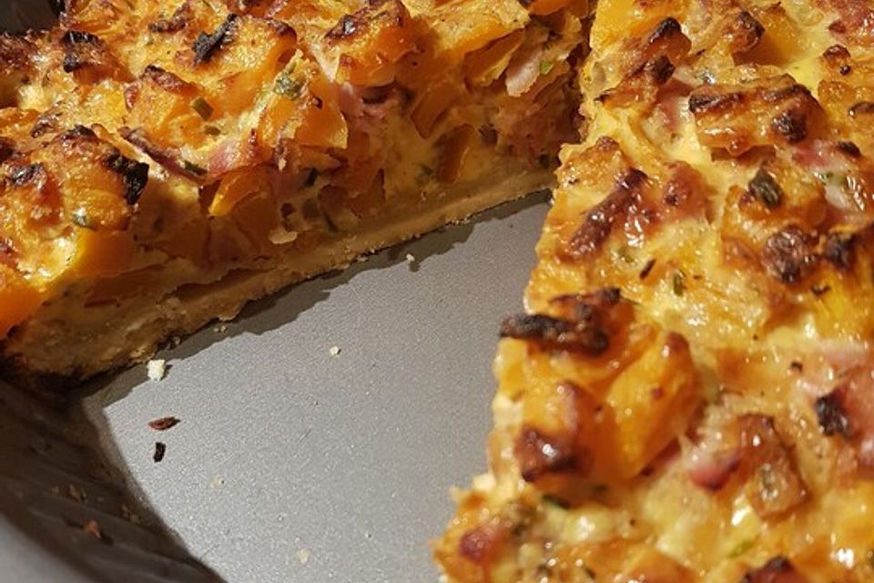 Kürbis-Quiche