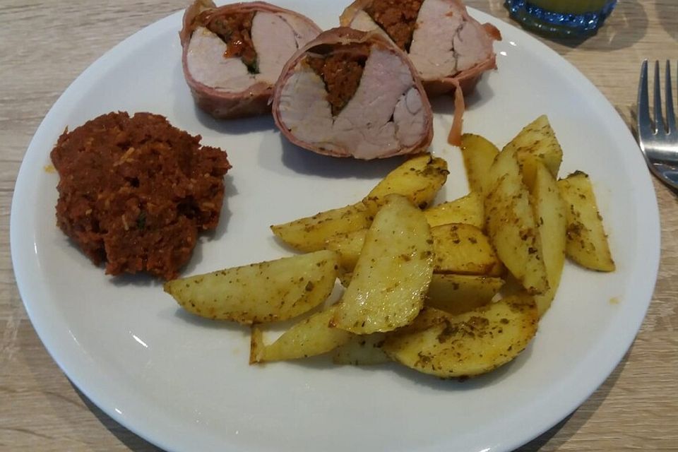 Gefüllte Schweinefilets mit Parmaschinken