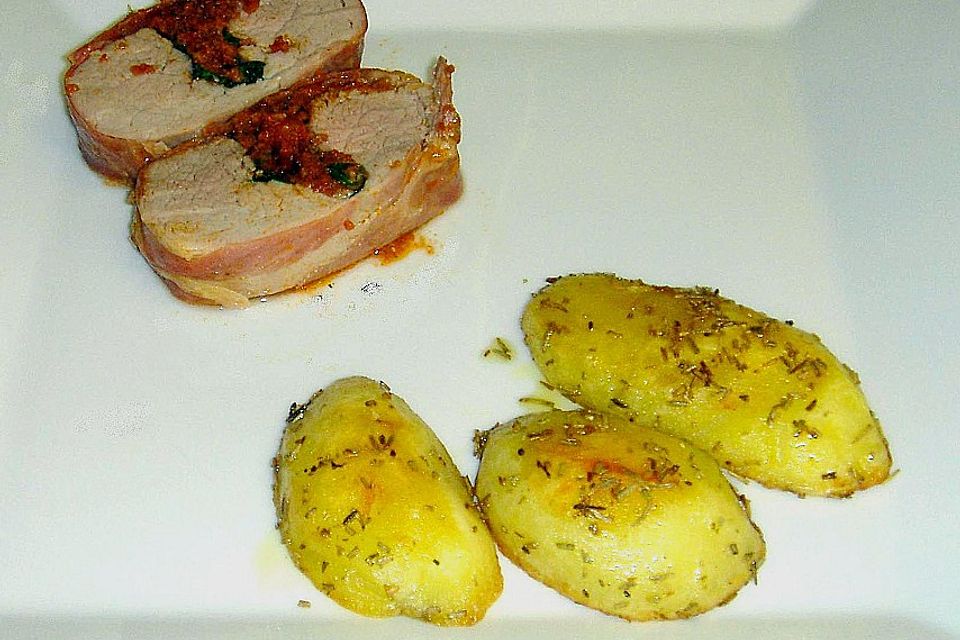 Gefüllte Schweinefilets mit Parmaschinken