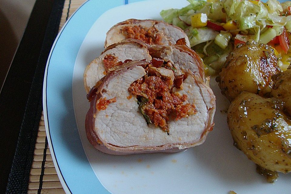 Gefüllte Schweinefilets mit Parmaschinken