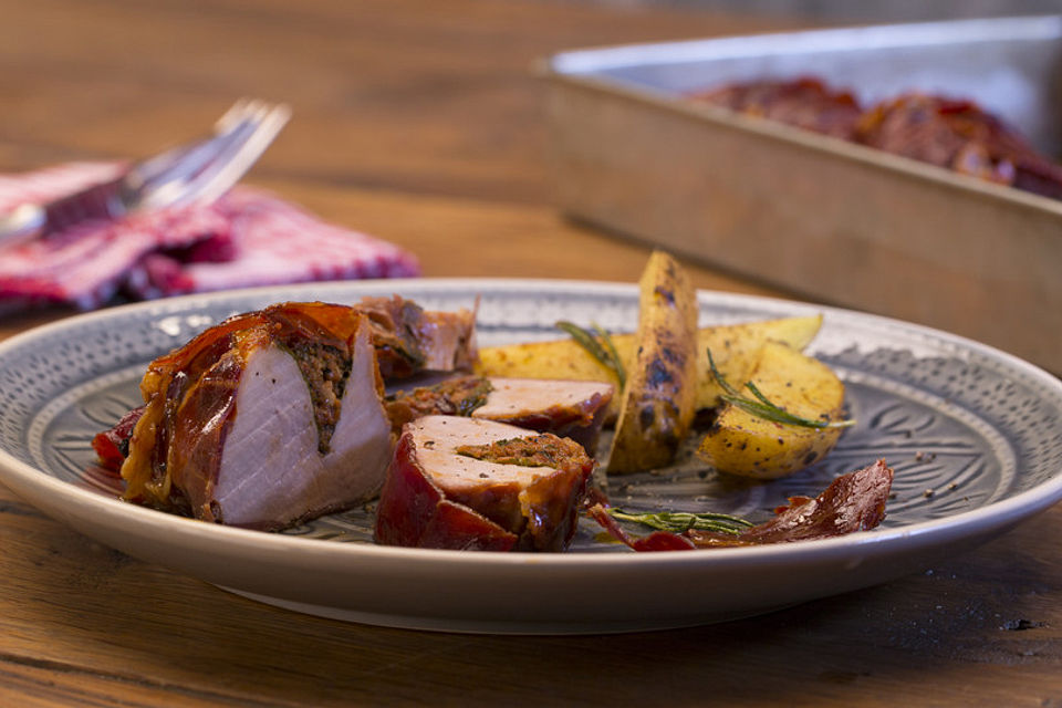 Gefüllte Schweinefilets mit Parmaschinken