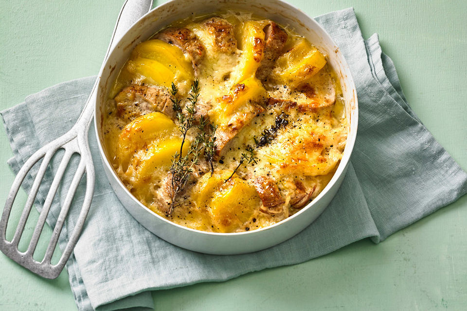 Schweinefilet-Kartoffel-Gratin