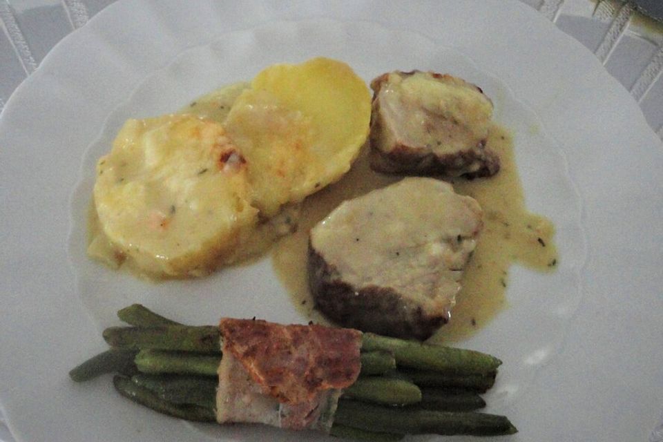 Schweinefilet-Kartoffel-Gratin