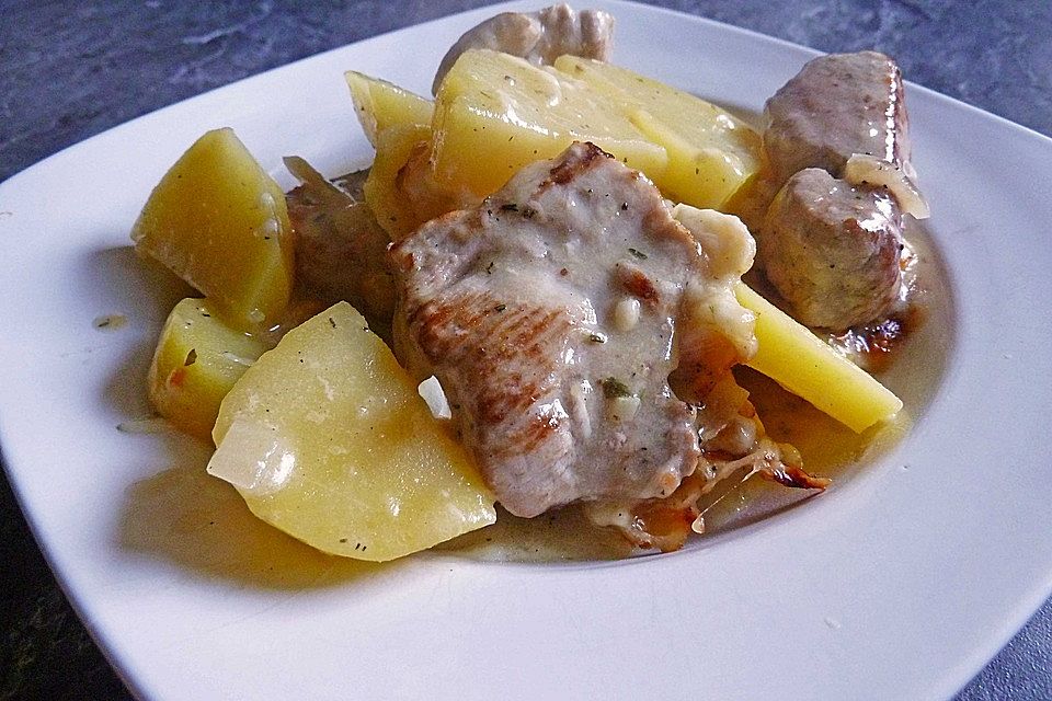 Schweinefilet-Kartoffel-Gratin