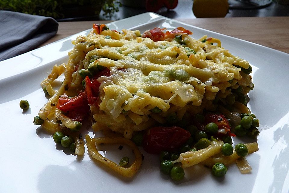 Spätzle - Auflauf mit Gemüse