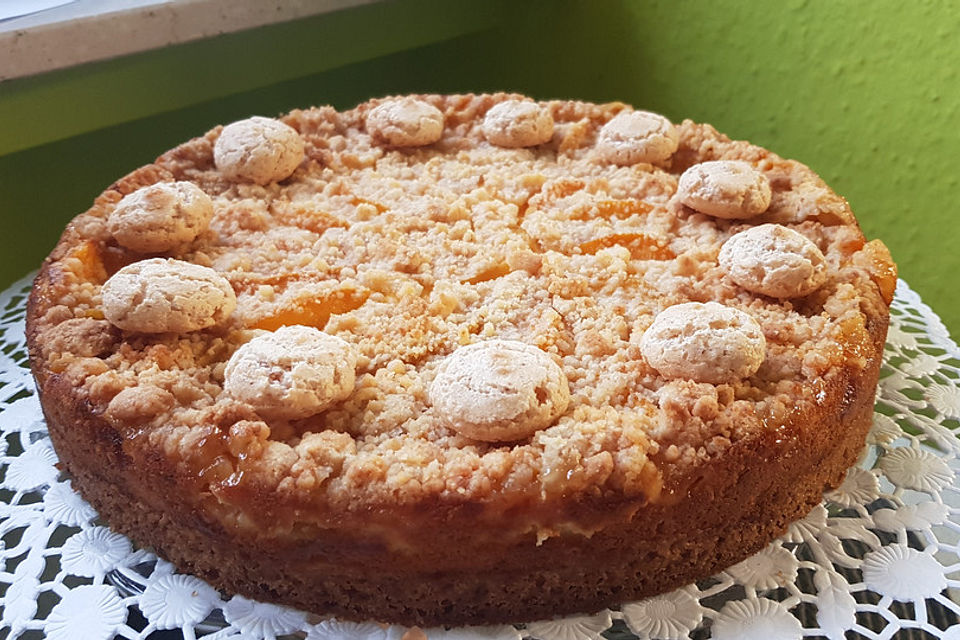 Pfirsich - Amarettini - Kuchen