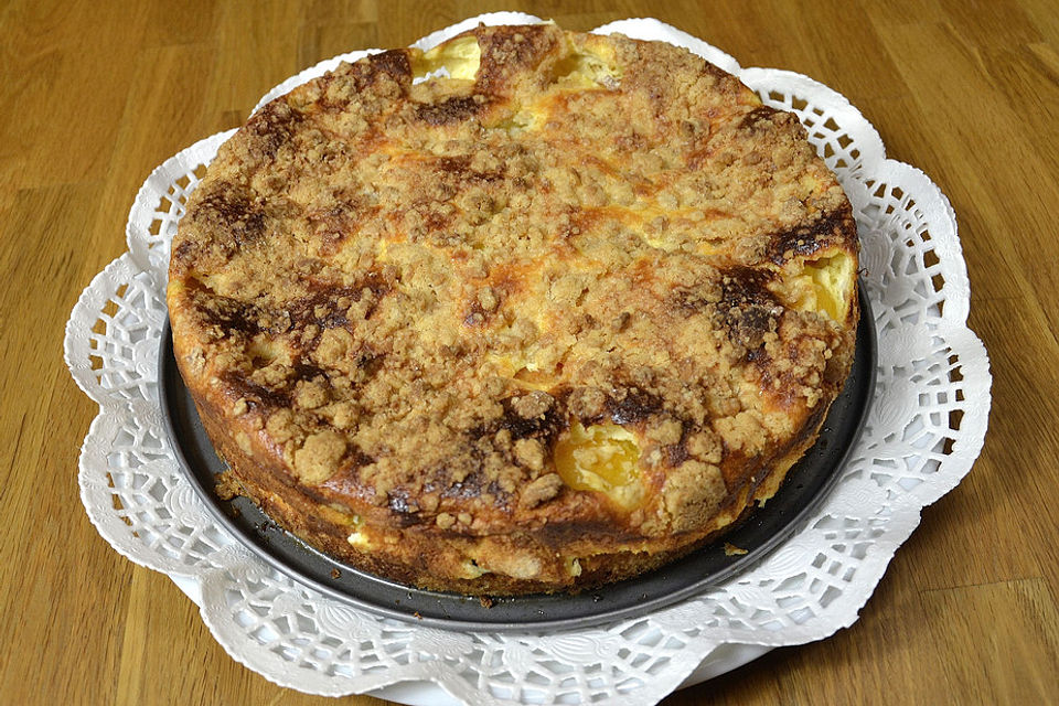 Pfirsich - Amarettini - Kuchen