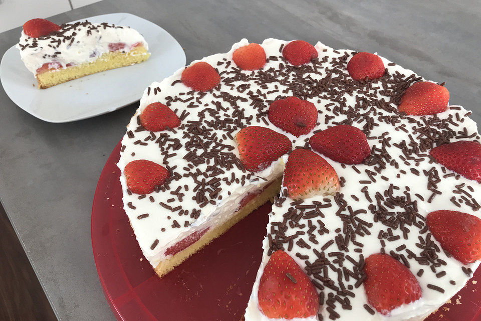 Schmand - Erdbeerkuchen