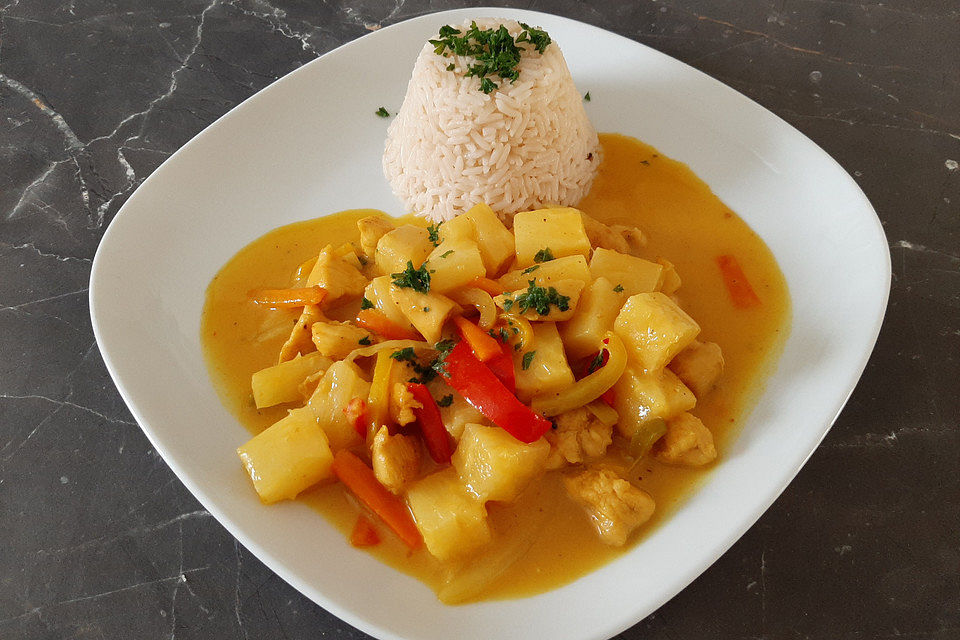 Ananas - Hühnchen - Curry