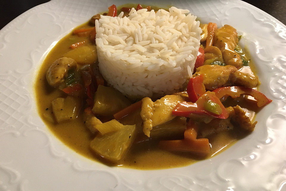 Ananas - Hühnchen - Curry