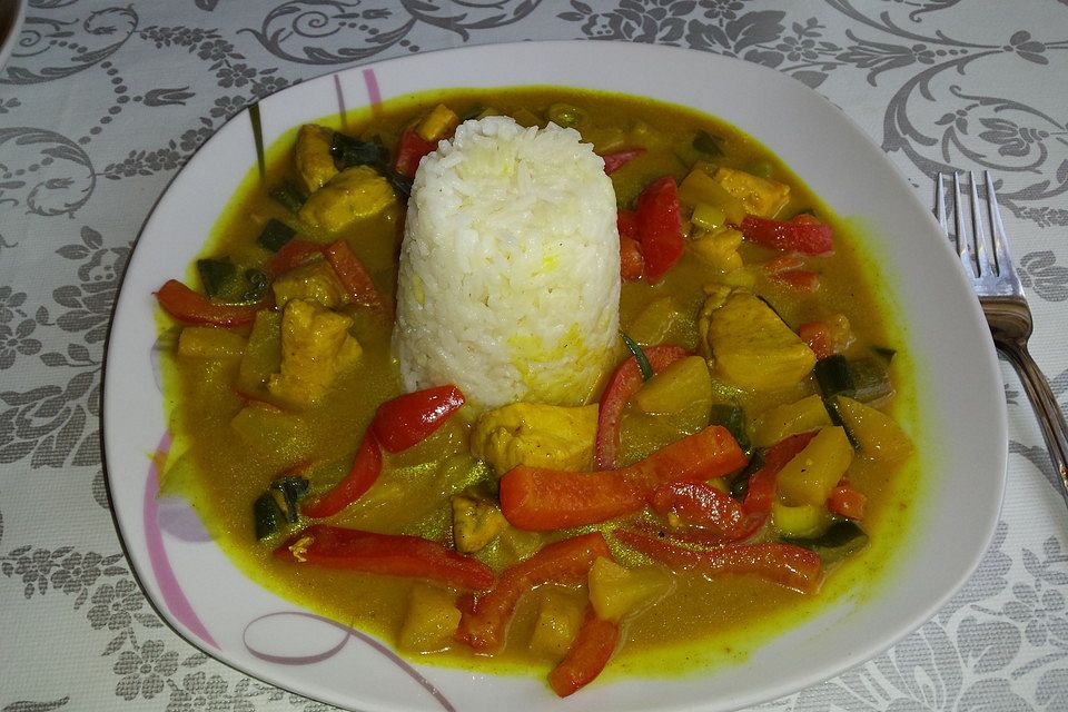 Ananas - Hühnchen - Curry