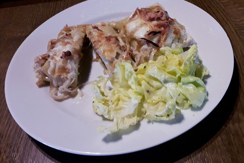 Überbackene Maultaschen