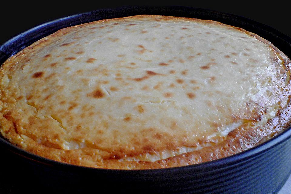 Käsekuchen mit Brownie - Boden