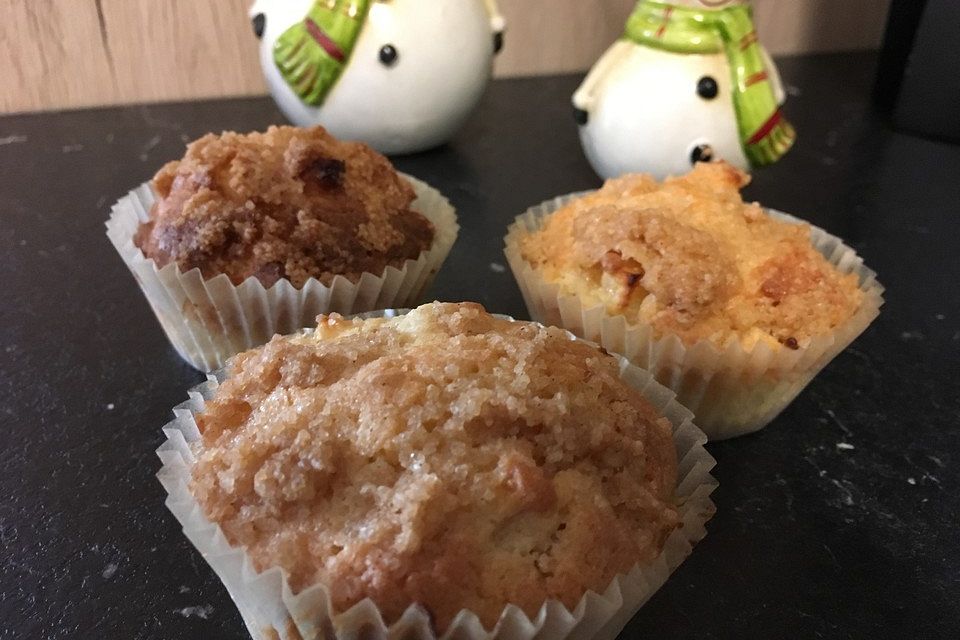 Apfelmuffins mit Zimtkruste