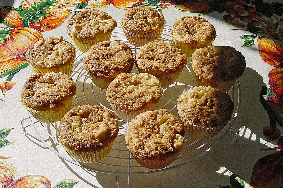 Apfelmuffins mit Zimtkruste