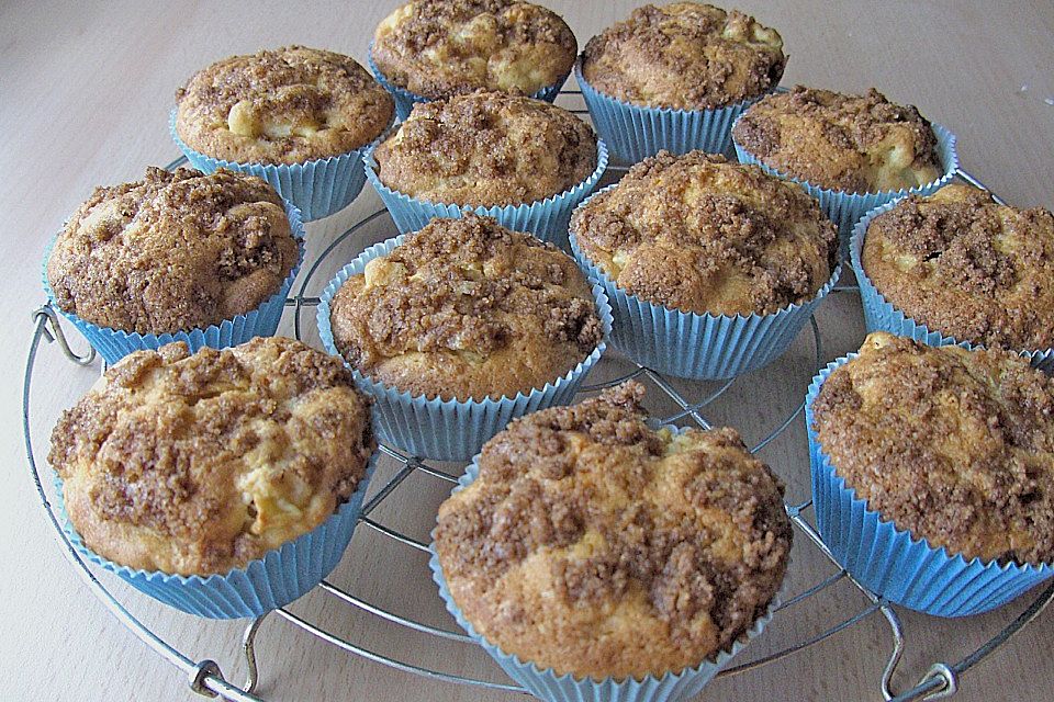 Apfelmuffins mit Zimtkruste