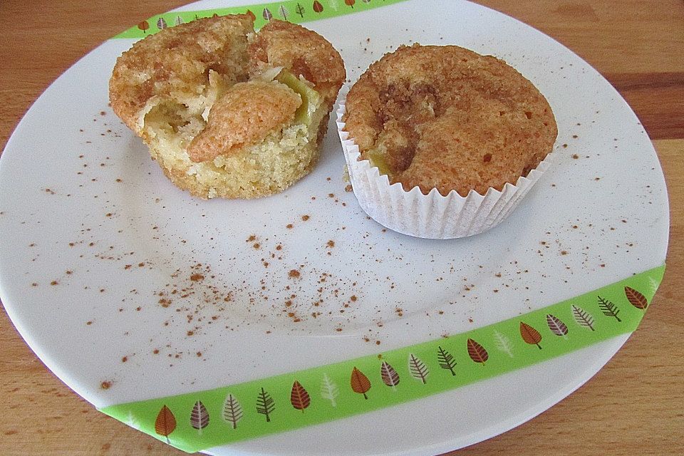 Apfelmuffins mit Zimtkruste