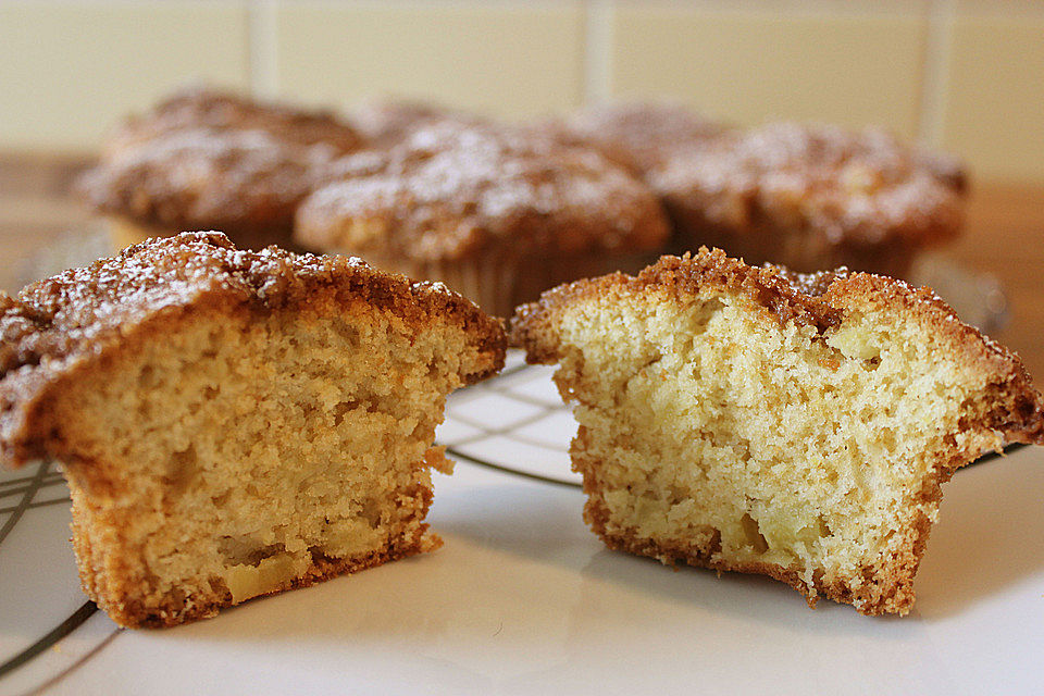 Apfelmuffins mit Zimtkruste