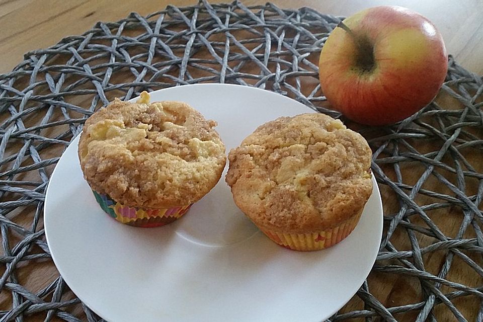 Apfelmuffins mit Zimtkruste