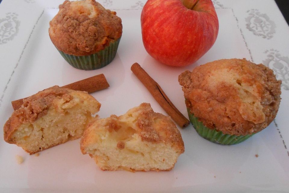 Apfelmuffins mit Zimtkruste