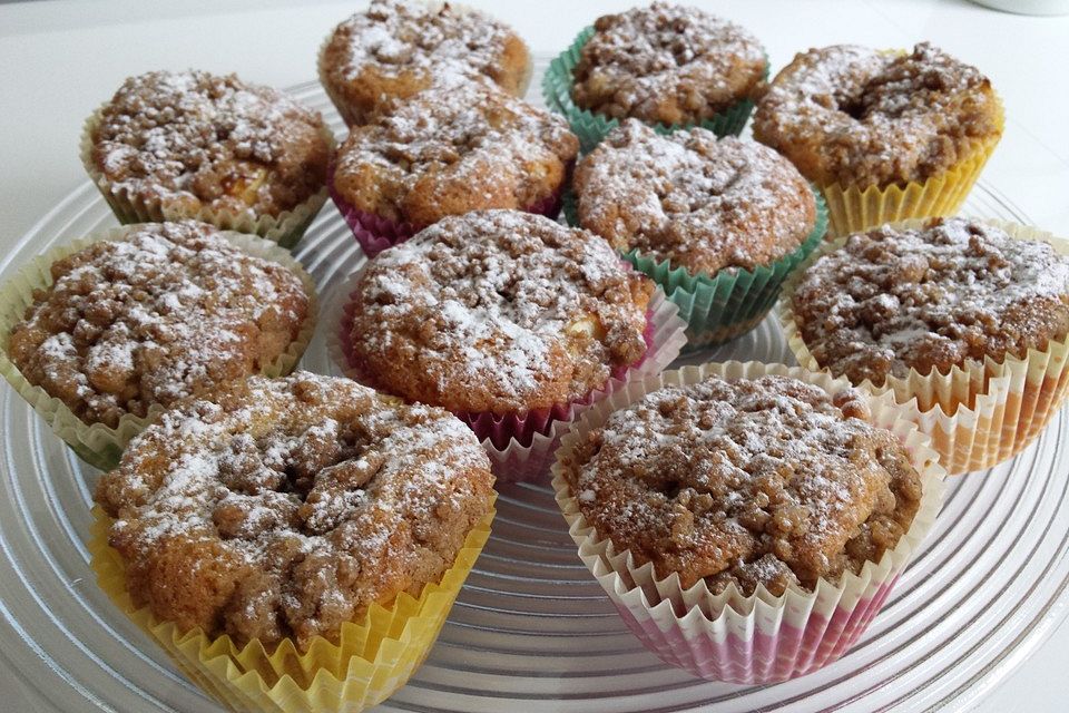 Apfelmuffins mit Zimtkruste