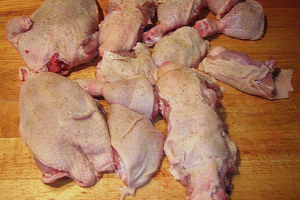 Burgunderhähnchen - Stubenküken -  mit Morcheln