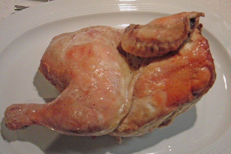 Geschmortes Huhn mit Lorbeer