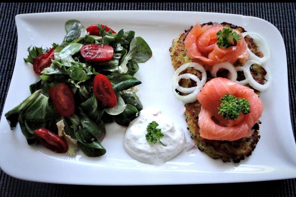 Riefkoken mit geräuchertem Lachs