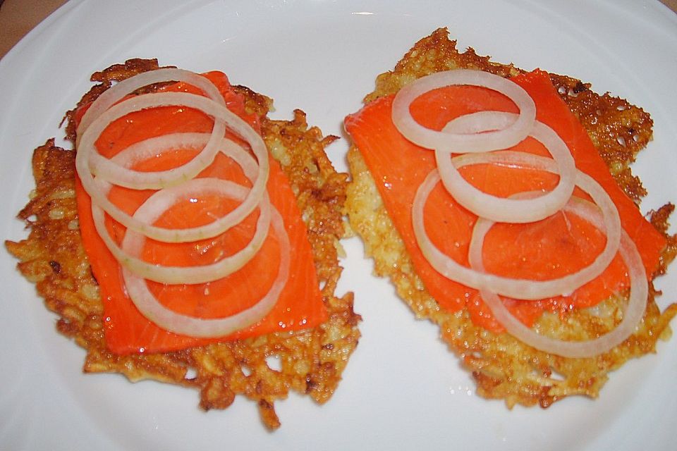 Riefkoken mit geräuchertem Lachs