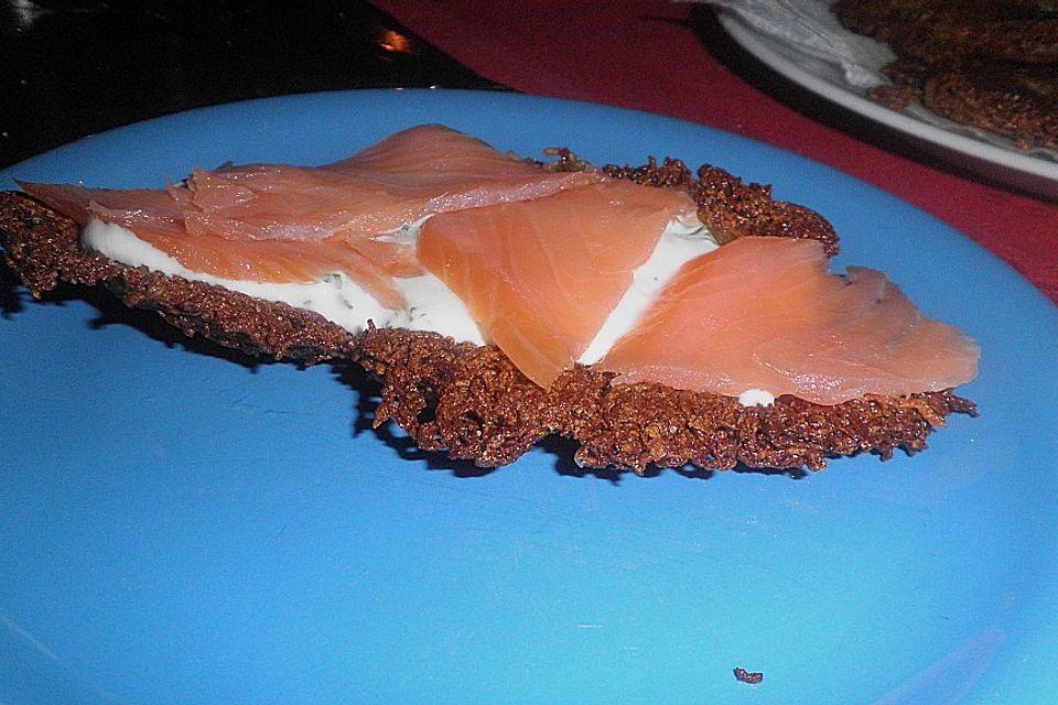 Riefkoken mit geräuchertem Lachs