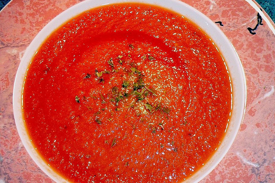 Feurige Apfel - Tomaten - Suppe