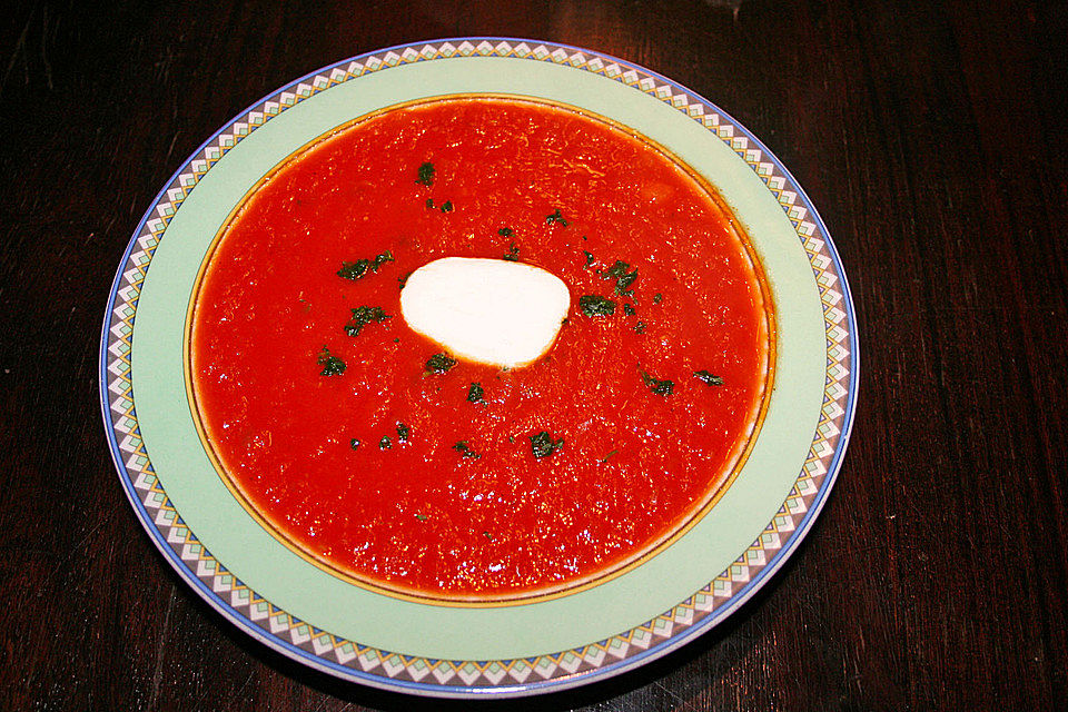 Feurige Apfel - Tomaten - Suppe