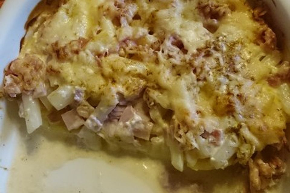 Kartoffelauflauf mit Spargel