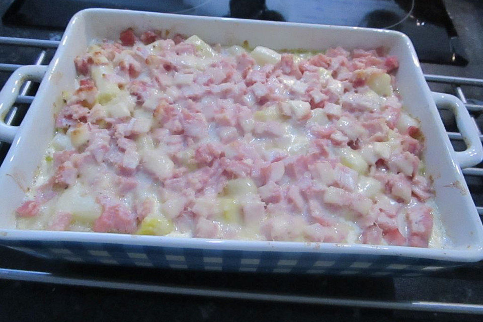 Kartoffelauflauf mit Spargel