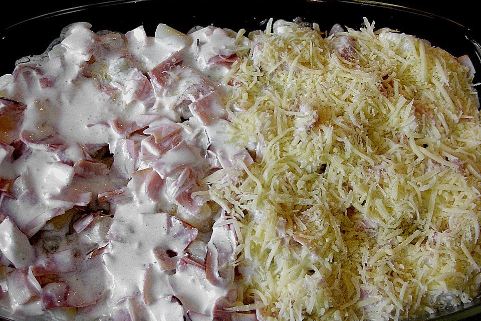 Kartoffelauflauf mit Spargel