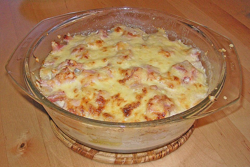 Kartoffelauflauf mit Spargel