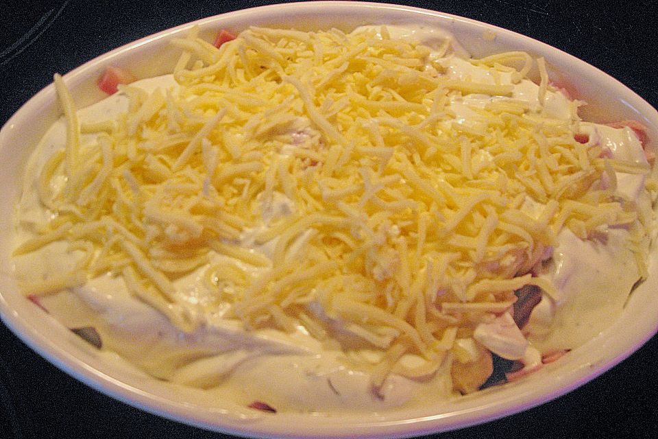 Kartoffelauflauf mit Spargel