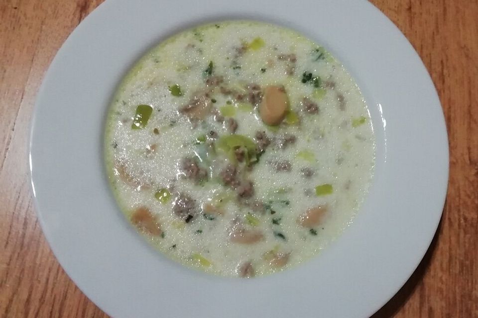 Käse-Lauch-Suppe